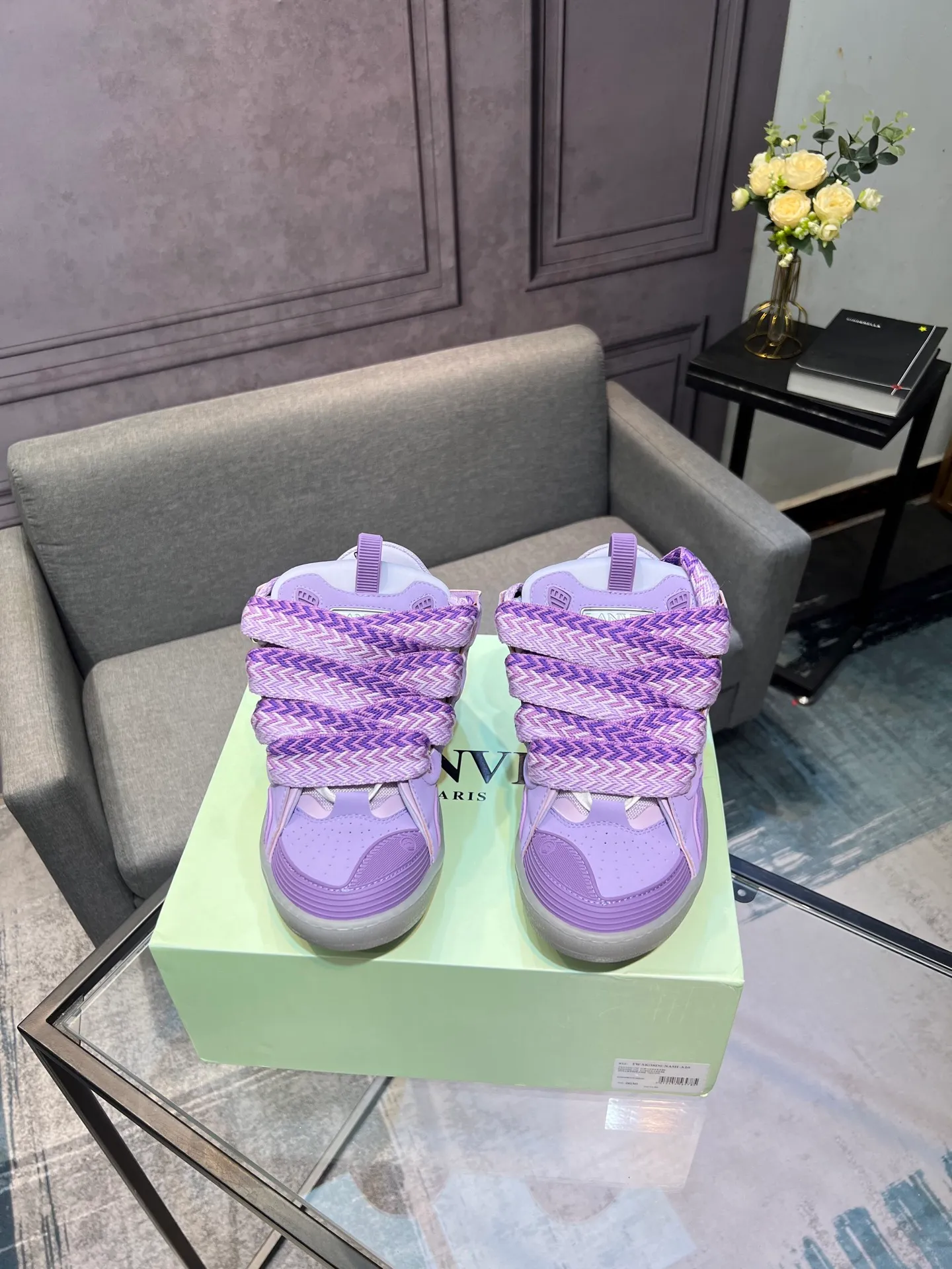 Men's men's shoes💰780 [LANVIN] Latest lace-up fashionable casual sneakers for couples High-quality CLAY couple series‼ ️ The latest trendy products of the season 🌈Many bloggers have planted grass and purchased the original open-mold customization. The upper and outsole are sewn with mark threads without edge sealing. Multiple material splicing combination design. Very versatile for fashionable and casual wear. Comfortable on the feet. Recommended for self-retention (upper cowhide + cow suede + breathable mesh) inner foot pad cowhide exclusive original open-mold clear logo rubber outsole ⚠️36-44 yards (45 custom-made)